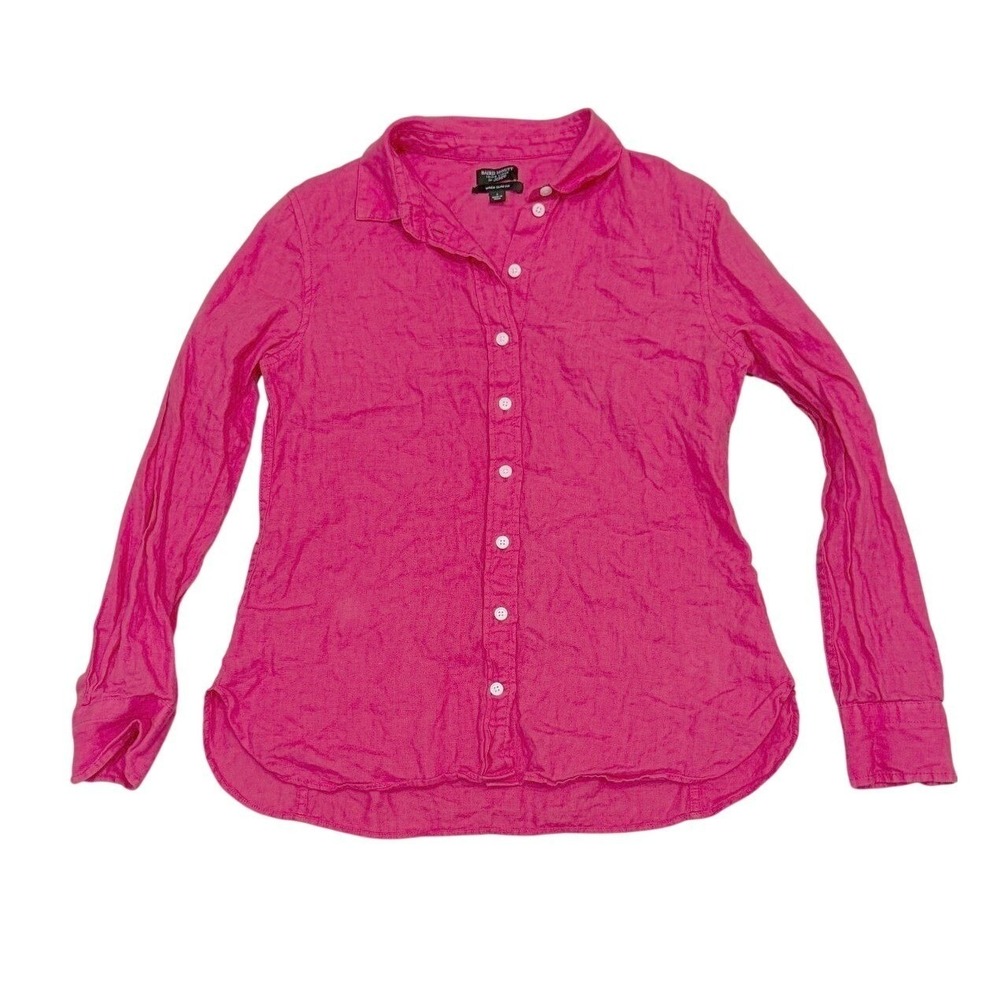 J.Crew Womens 6 Pink Baird McNutt Irish Linen Wren Slim Preppy Button-Up Shirt